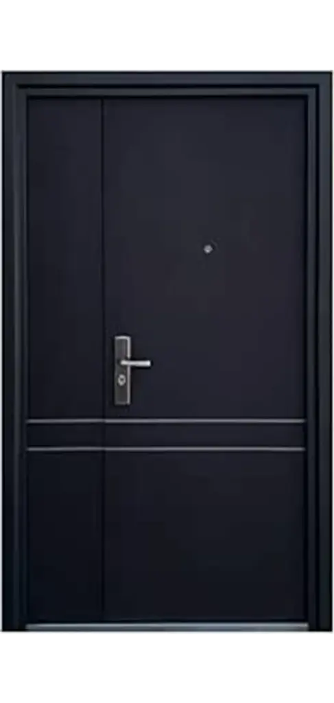 PUERTA Y FIJO CALI NEGRO 120 CM DERECHA