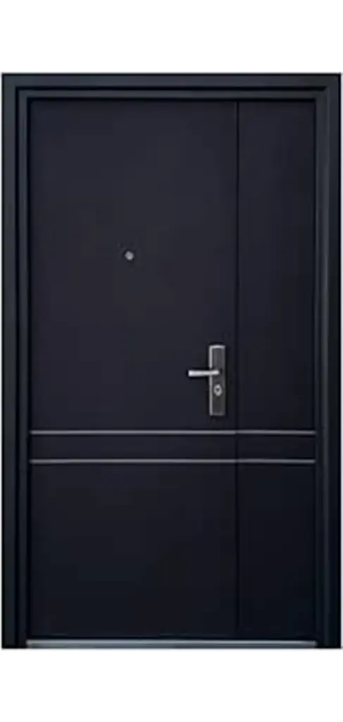 PUERTA Y FIJO CALI NEGRO 120 CM IZQUIERDA