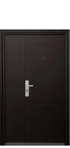 [SE120205CH-DER] PUERTA Y FIJO SEVILLA CHOCOLATE 120 CM DERECHA