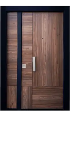 [HA120215-DER] PUERTA Y FIJO HABANA WENGUE 120 CM DERECHA