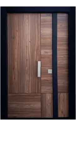 [HA120215-IZQ] PUERTA Y FIJO HABANA WENGUE 120 CM IZQUIERDA