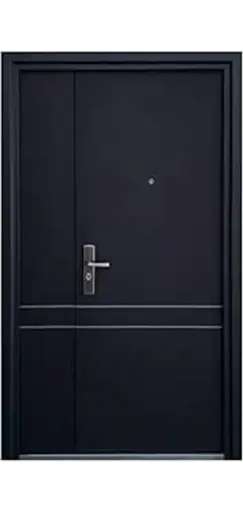 [CA120215-DER] PUERTA Y FIJO CALI NEGRO 120 CM DERECHA