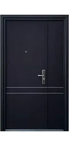 [CA120215-IZQ] PUERTA Y FIJO CALI NEGRO 120 CM IZQUIERDA