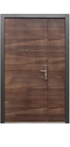 [GA120215-DER] PUERTA Y FIJO GALES NOGAL 120 CM DERECHA